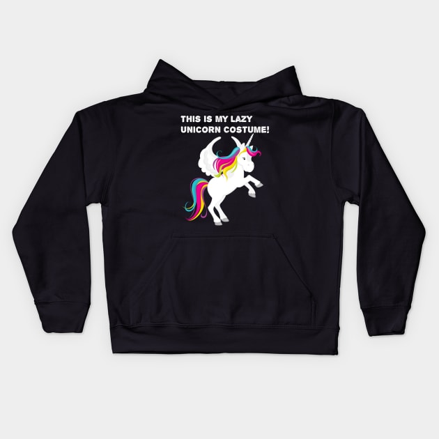 This Is My Lazy Unicorn Costume! Kids Hoodie by GreenCowLand